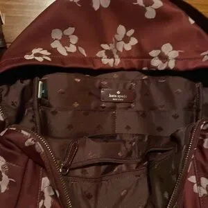 kate spade | Bags | Kate Spade Floral Burgundy Backpack  display picture 1